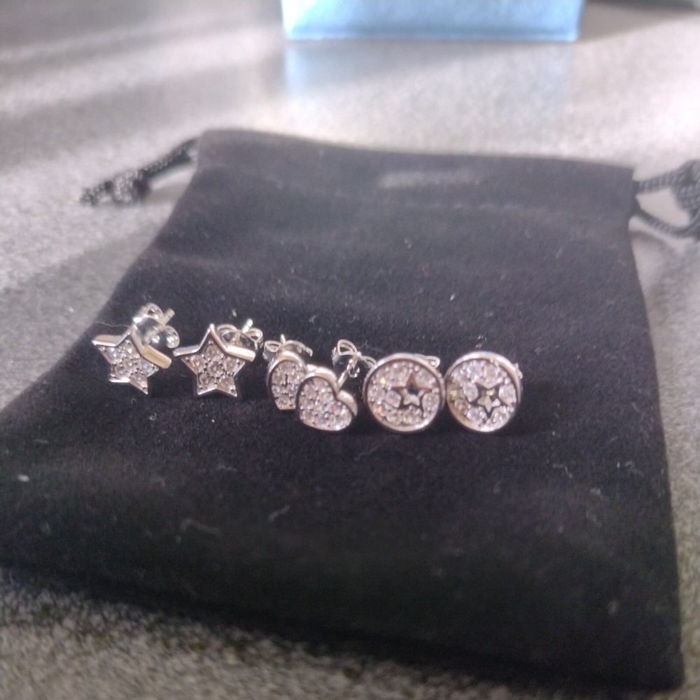 Silver Plated Earring Set
