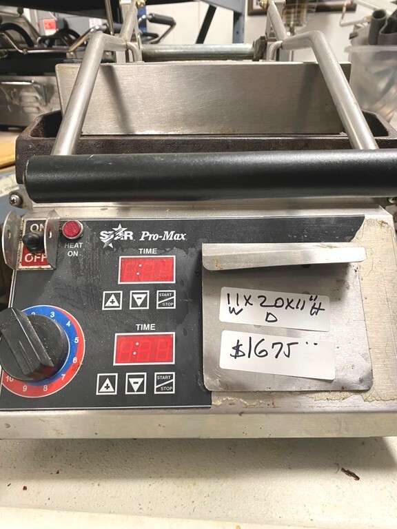 Panini Press/ Star Pro Master CG10IT2 10" Commercial Panini Press