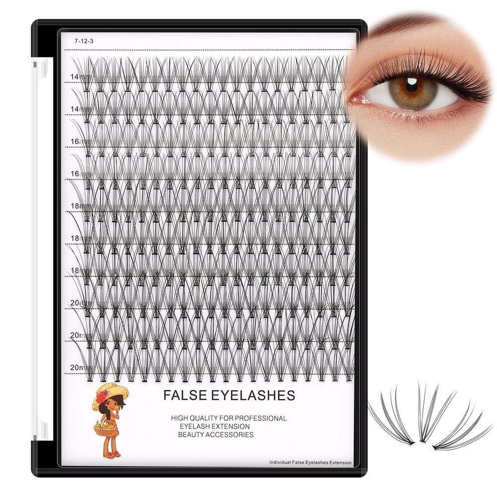 Bodermincer Large Box 200pcs 10D, 8-10-12-14mm Mixed Professional Makeup