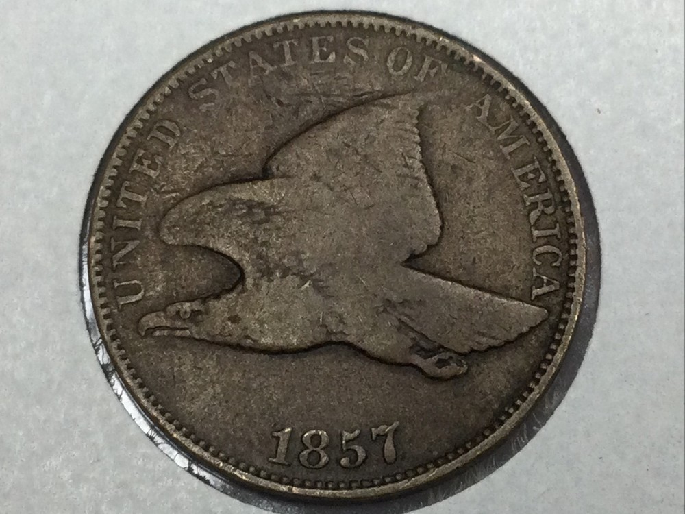 1857 Flying Eagle Cent in fine nice!