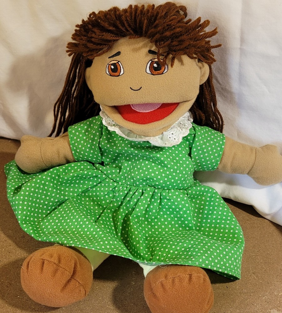 Constructive Playthings Full Bodied Open Mouth Hispanic Multicultural Puppet 14"