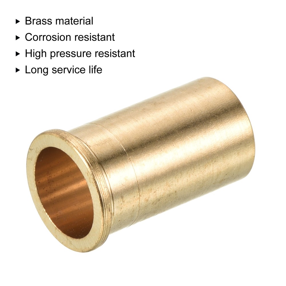 2pcs 10mm Tube Brass Compression Insert Tube Support Compression Sleeve Fitting