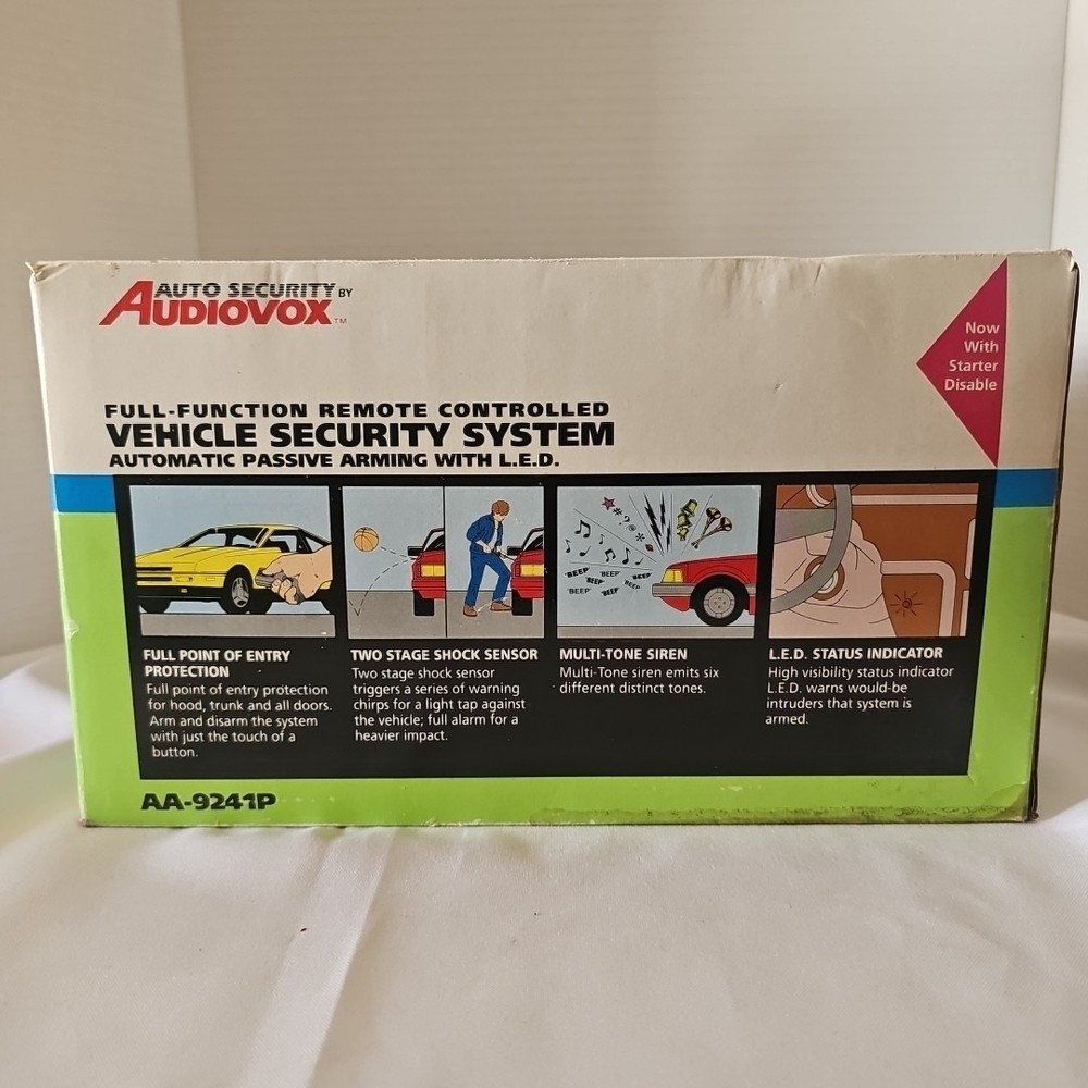 Audiovox TSP-550 Full Function, Remote Controlled Auto Vehicle Security System