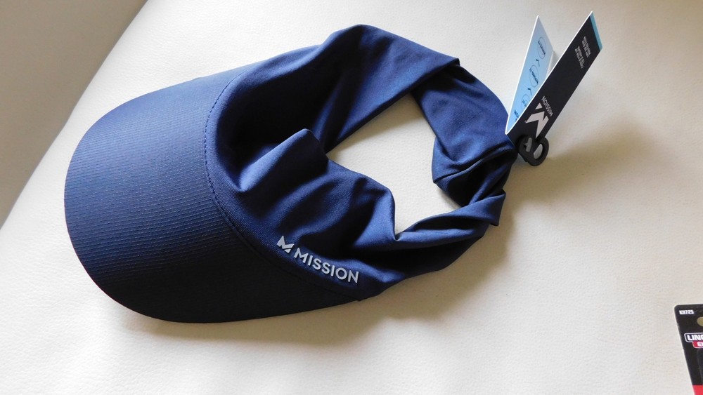 NEW MISSION Cooling Sun Visor Blue Instant Cooling Lightweight - same day ship