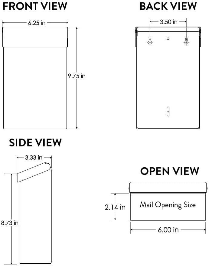 Architectural Mailboxes Modern Heritage™ Vertical Wall-Mounted Mailbox for Out