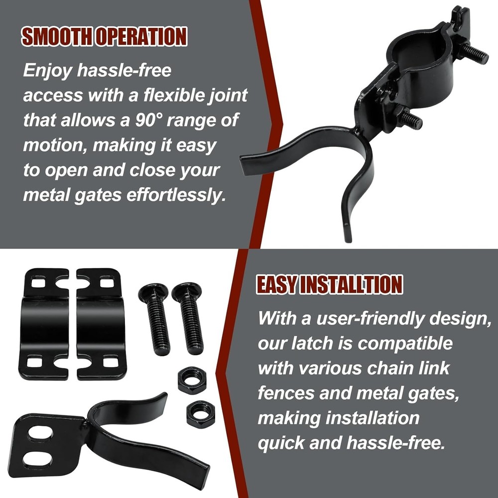 1-3/8" Galvanized Gate Latch - Effortless Operation & Installation