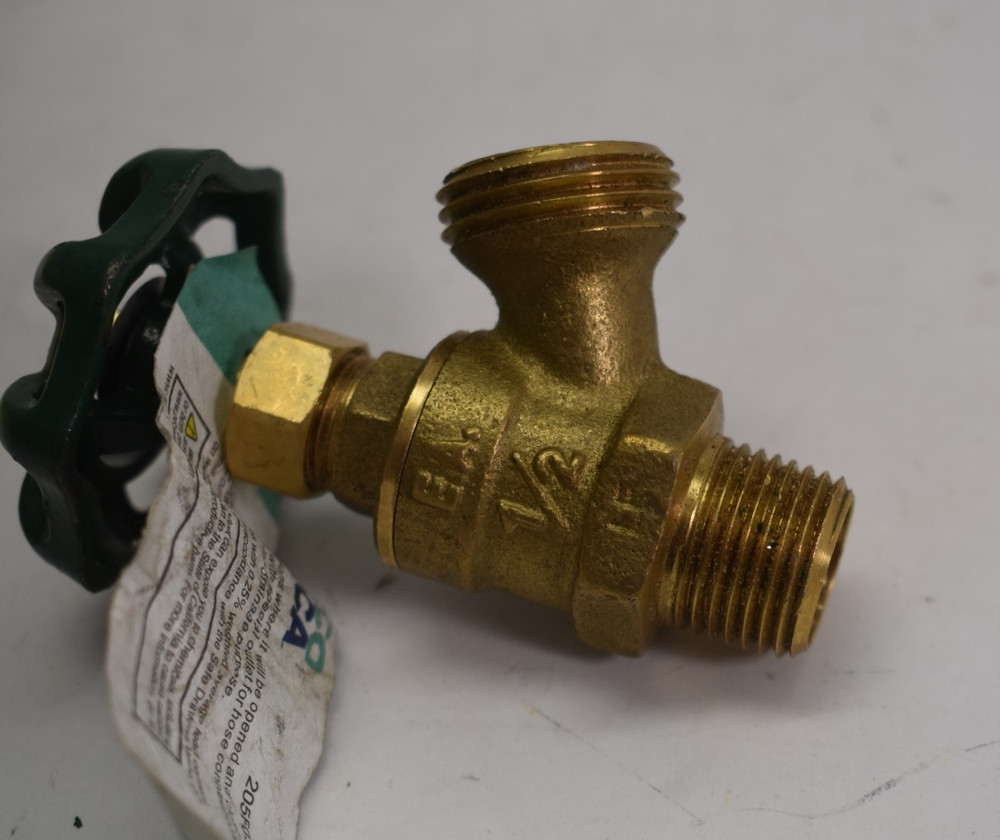 Matco Norca 1/2" Angle Boiler Drain with Stuffing Box 205F03LF Hose Connection
