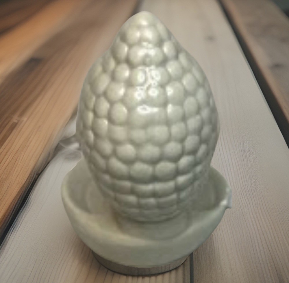 Ceramic Buddha Head Incense Holder - White