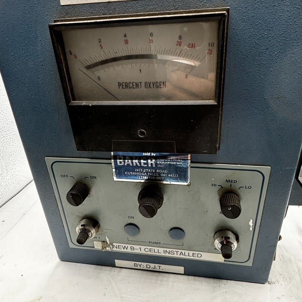 TELEDYNE ANALYTICAL INSTRUMENTS OXYGEN ANALYZER, PERCENT OXYGEN, BAKER 121631🎯