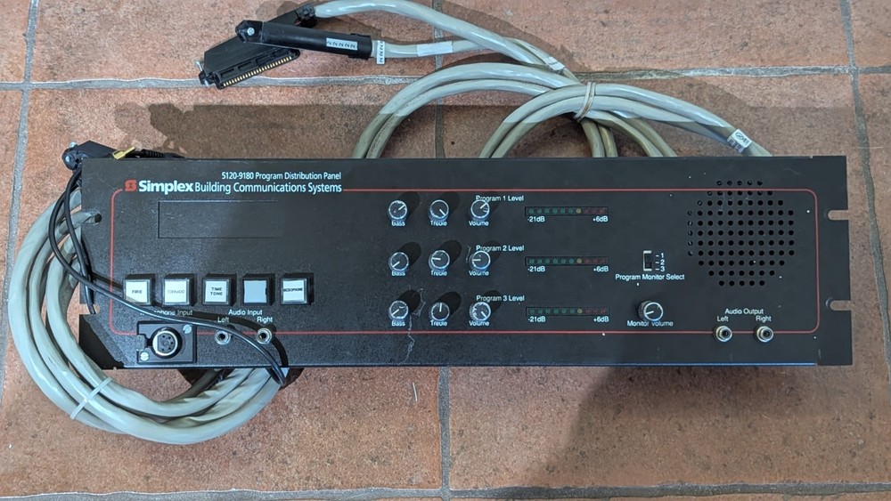 Simplex TrueCom Program Distribution Panel 5120-9180 NOS