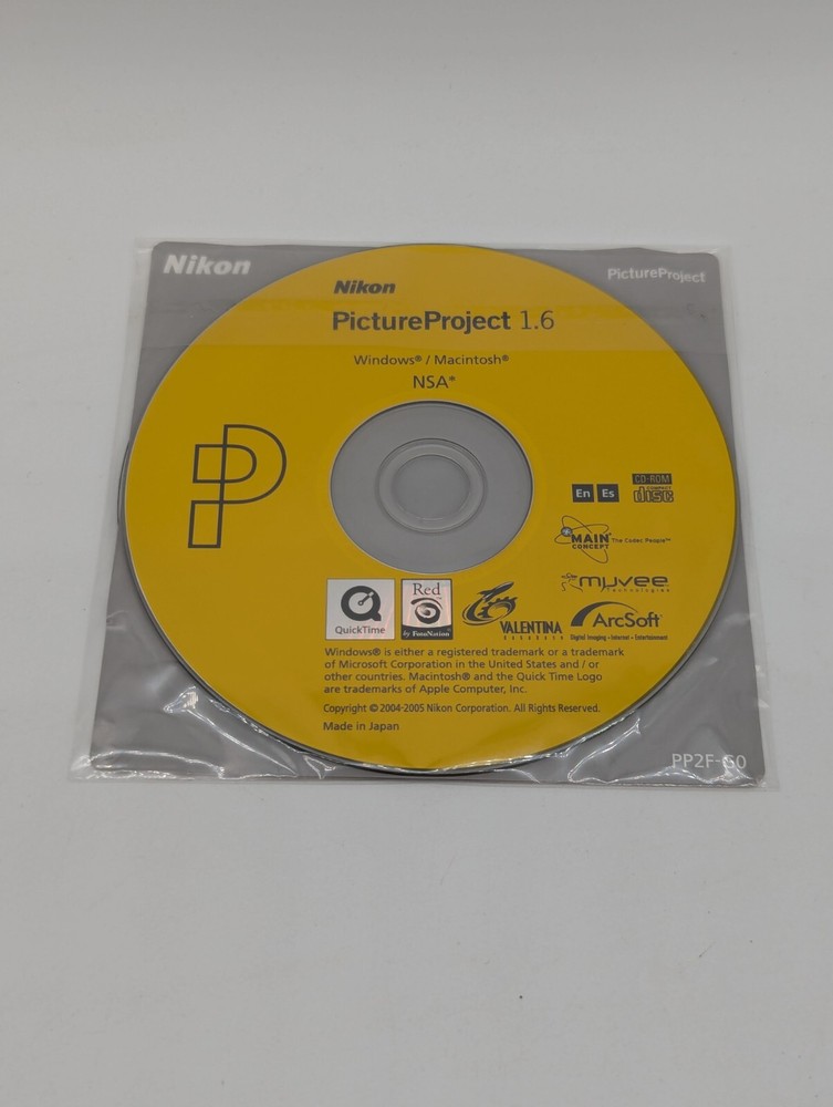 Nikon Picture Project 1.6 CD-Rom Software / Reference Manual 2 CDs