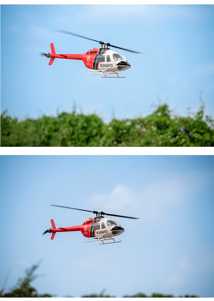 Fly Wing Bell 206 V3 6CH 3D GPS Auto Return Hovering RC Helicopters 2 Battery US