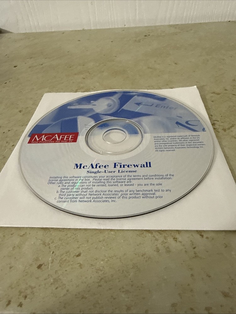 McAfee Firewall Vintage CD Software (PC; 2000)