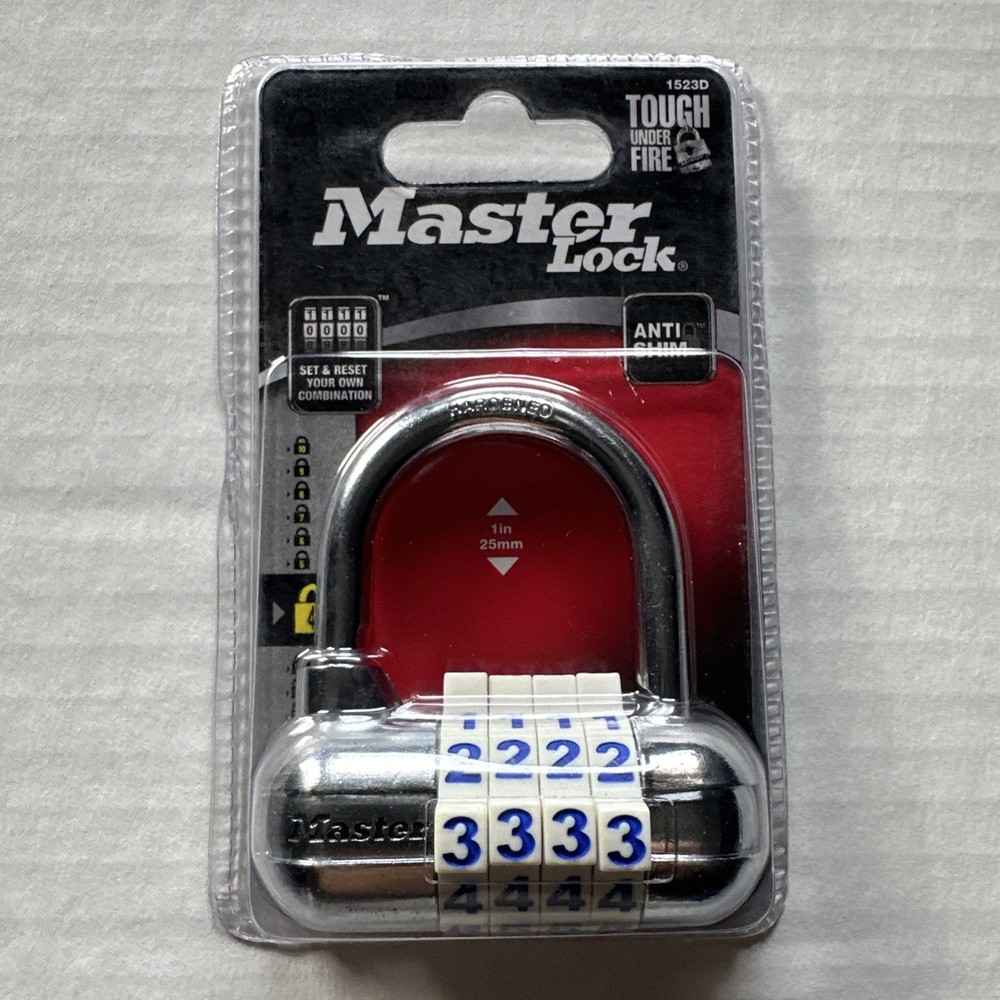 Master Lock Set & Reset Your Own Combination New