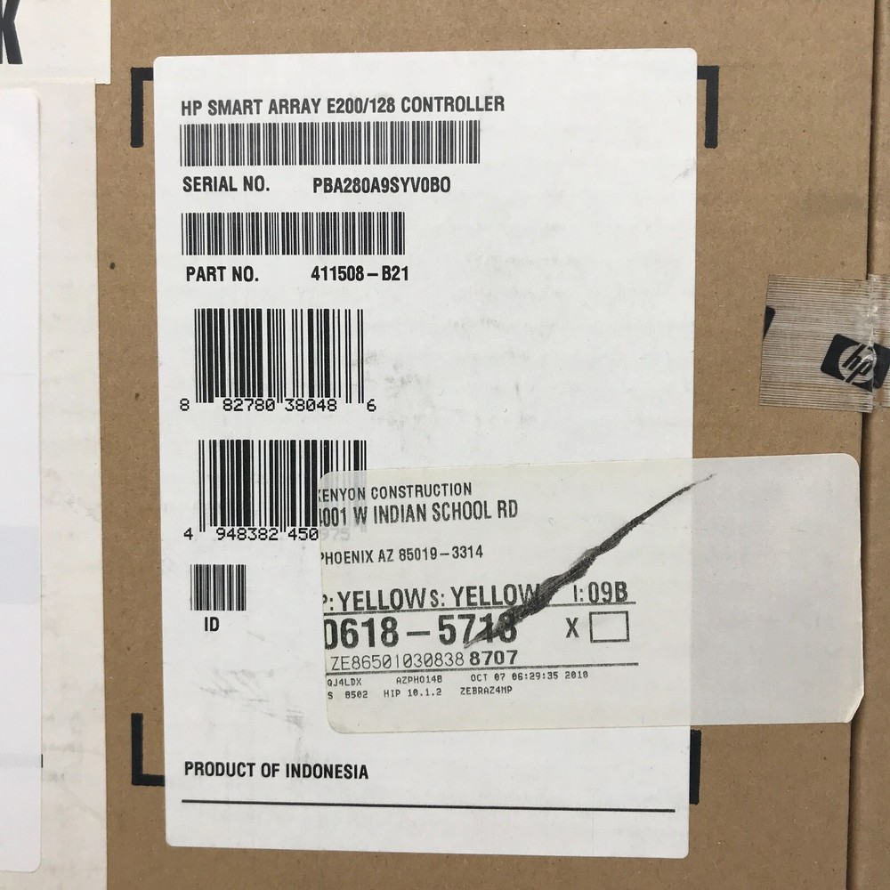 HP 411508-B21 PCI-Express x4 SATA / SAS Smart Array E200/128 Controller