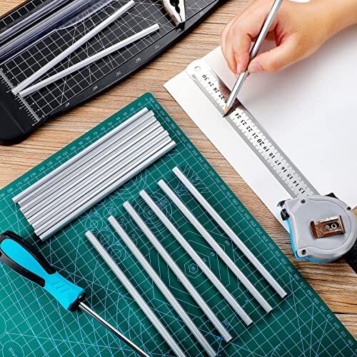 48 Pack Metallic Silver Marking Pencil for Construction Workers Metal Plumbers