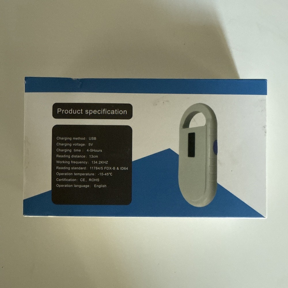 GEENFC PT160 Pet Microchip Scanner FDX-B & ID64 chip Supported - New
