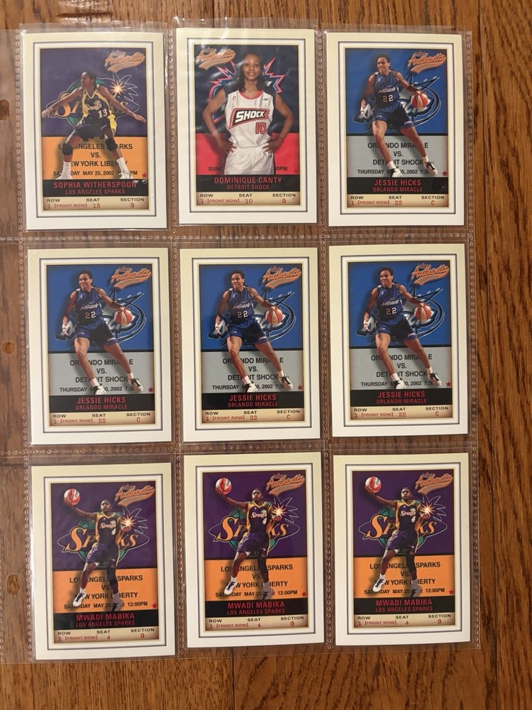 2002 Fleer Authentix Front Row #/100 WNBA • Sting Stars Sol Fire Shock