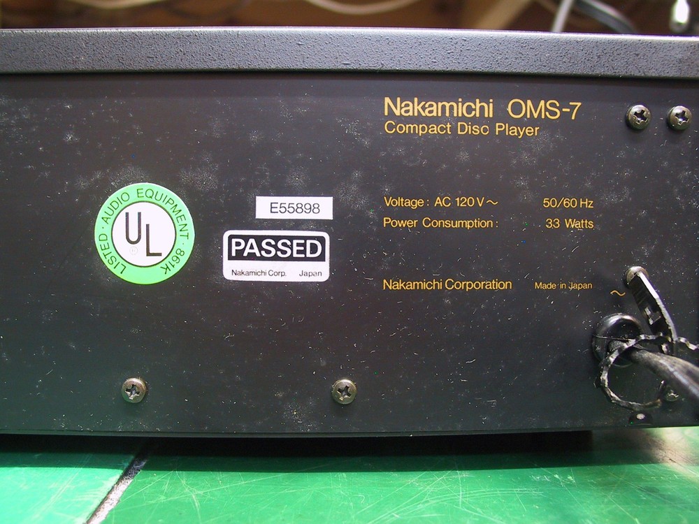 ORIGINAL NAKAMICHI OMS-7 CD PLAYER