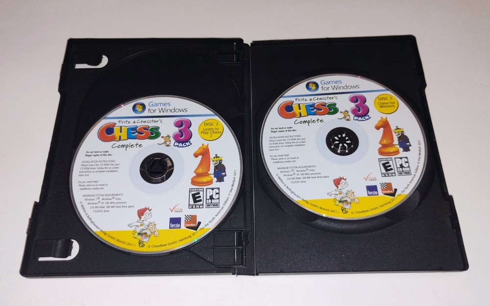 Fritz & Chesster’s Complete 3-Pack MAC PC CD Beginner Game Learn To Play Chess