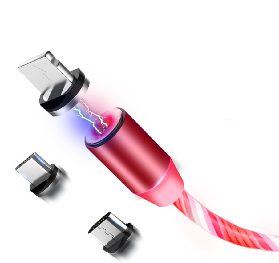 Compatible with Apple, Flowing Ligh Magnetic Streamer Data Line Cable for Iphone