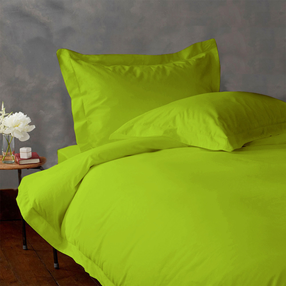 Queen Size Parrot Green Solid Sheet Set 1000 Thread Count 100% Egyptian Cotton