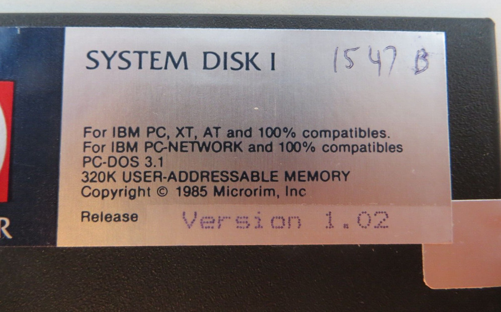 R BASE 5000 MULTI-USER VERSION 1.02 5.25" Floppy Disks Evaluation Copy 1985