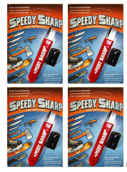 "The Original" Speedy Sharp Carbide Sharpener, Knife Sharpener,  red  (4 pack)
