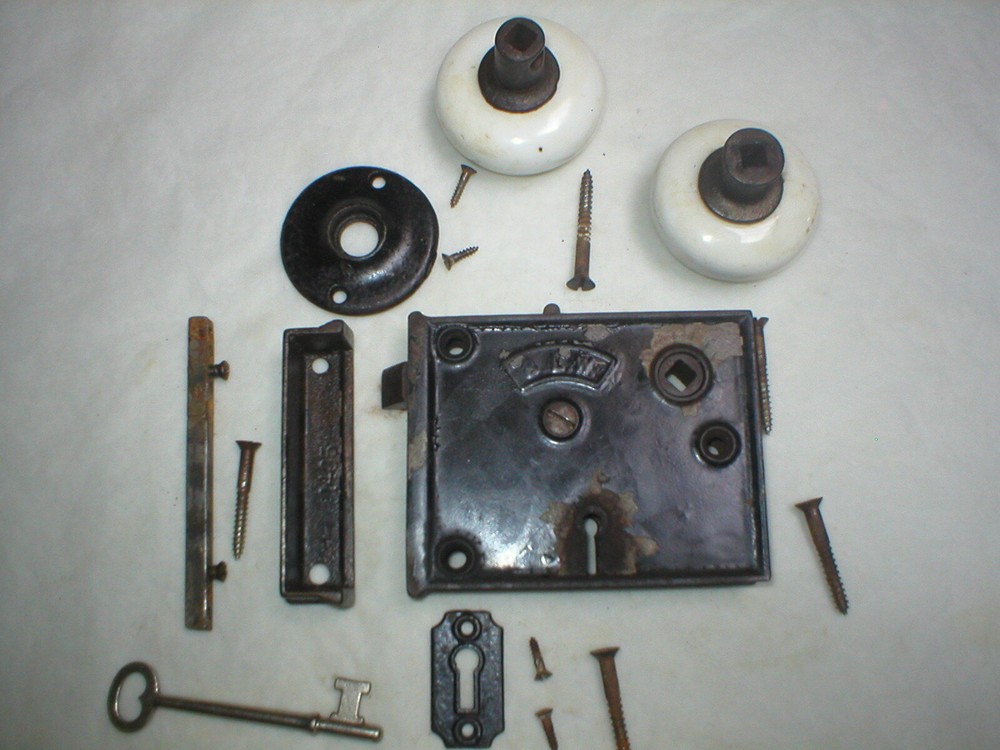 Antique Victorian Era Surface Mount Door Hardware