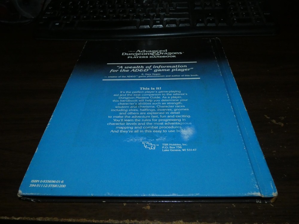 TSR AD&D 1st Edition PHB: Players Handbook