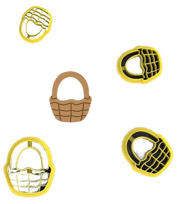 Easter Basket 2 Polymer Clay Cutter