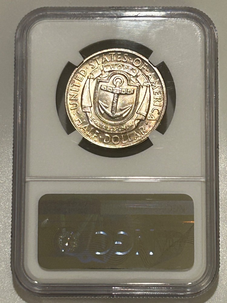 1936 D Rhode Island Silver Half Dollar NGC MS64