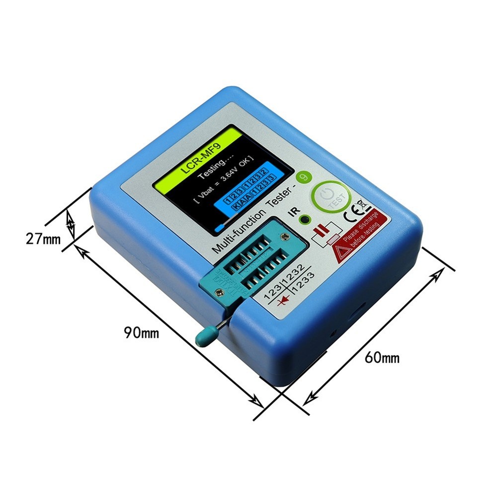 -MF9 TFT LCD Display Multi-Meter Transistor Tester Diode Triode Capacitor6394