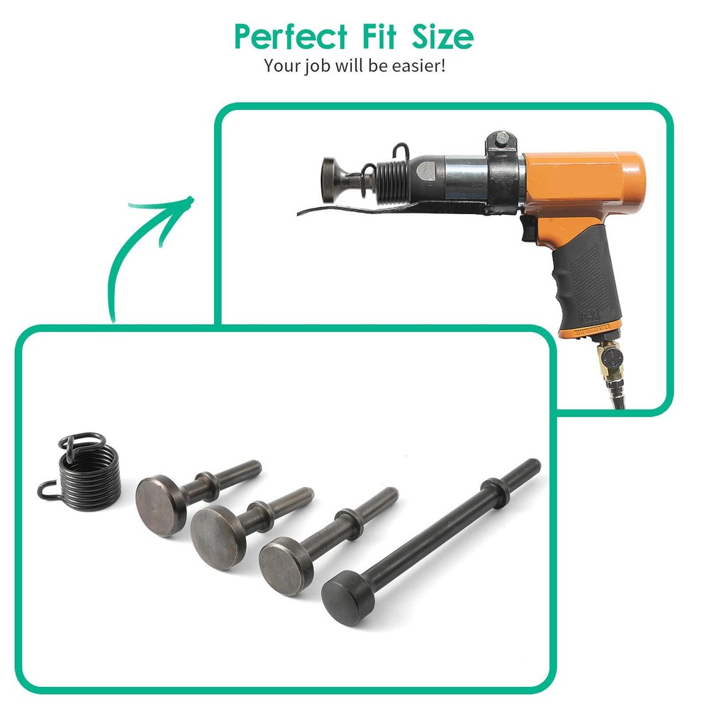 5 Pcs Smoothing Pneumatic Air Hammer Pneumatic Chisel Bits Tools Kit