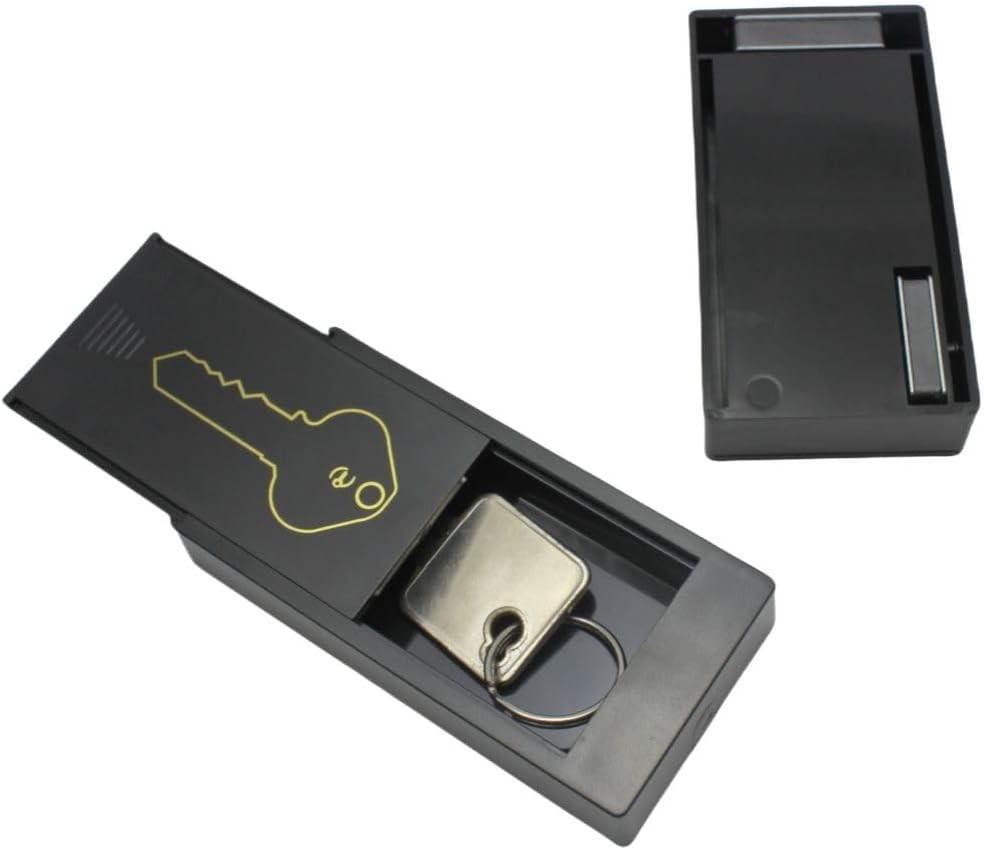 HideKey Magnetic Key Box - Emergency Safe, Car & Home Use Small, Black