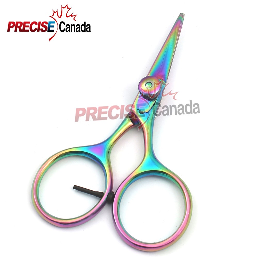 Rainbow Razor Scissors 4" Straight Sharp Pointed Blades Fly tying tools
