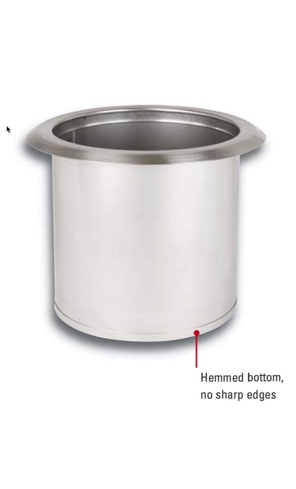 Tcd2nb 6.25 Diameter Dropin Trash Chute Small Stainless Ste