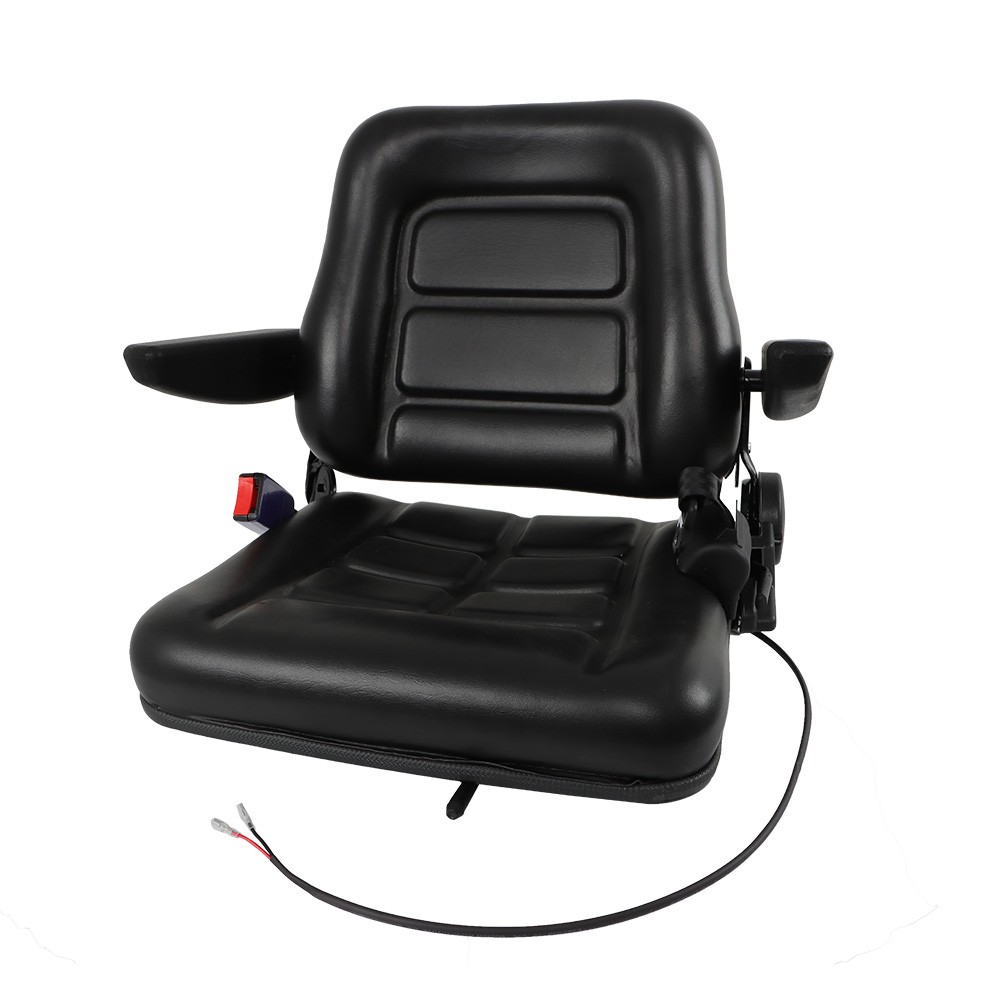 Tractor Seat Universal Folding & Adjustable Forklift Seat w/ SeatSwitch