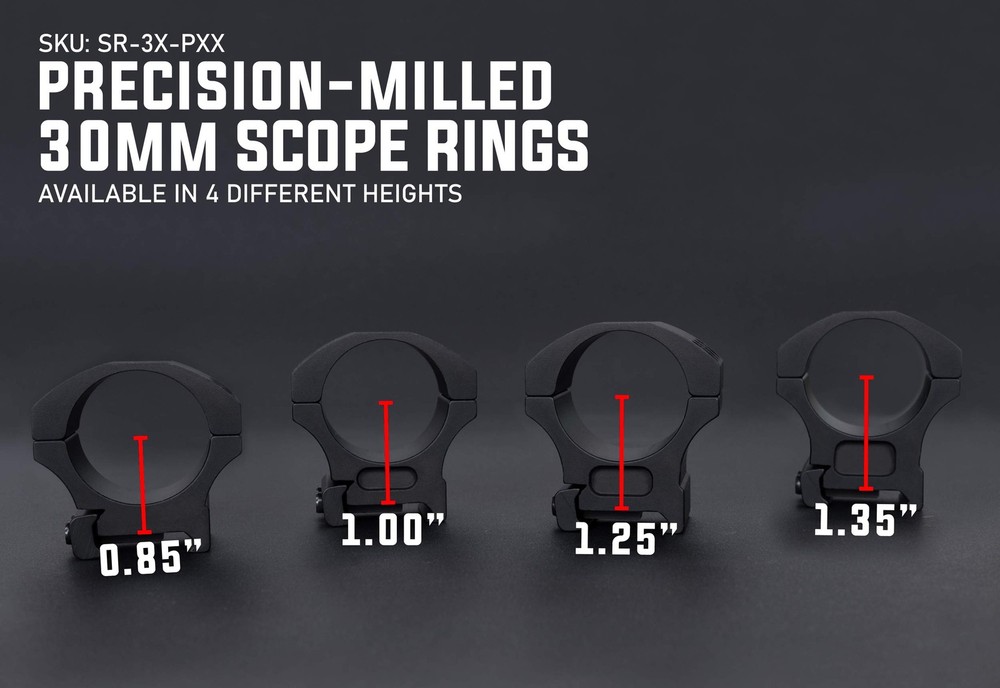 Monstrum Next Level Scope Rings with Integrated Bubble | Medium Profile