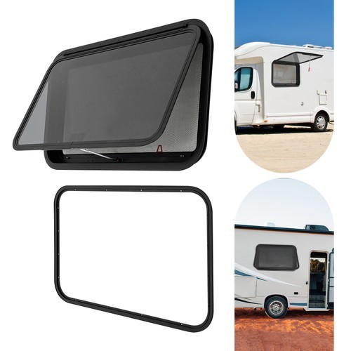 RV Rectangular Exit Window Push Out Glass Camper Window Venting Window 36*20 In