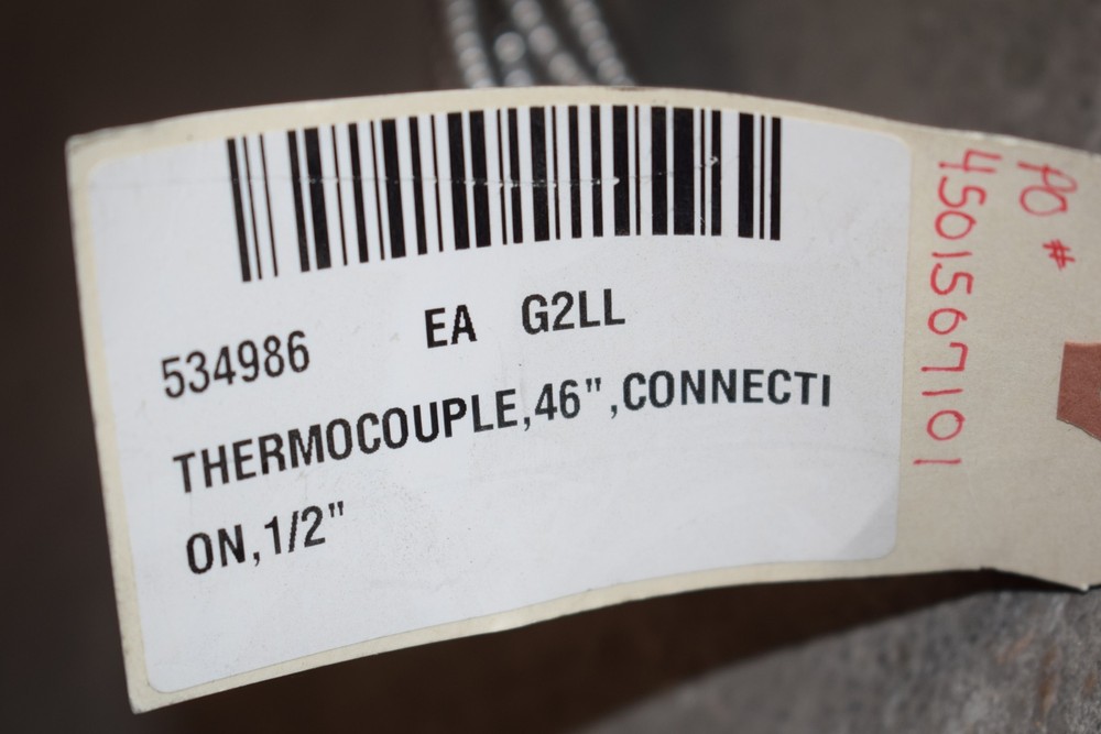 NEW PYCO Thermocouple Sensor 46'', 1/2'' Connection