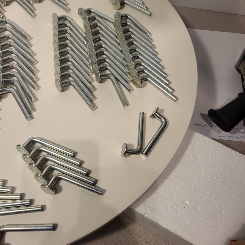 Universal Pallet Rack J Bolt Drop Pin, Pkg Qty 167