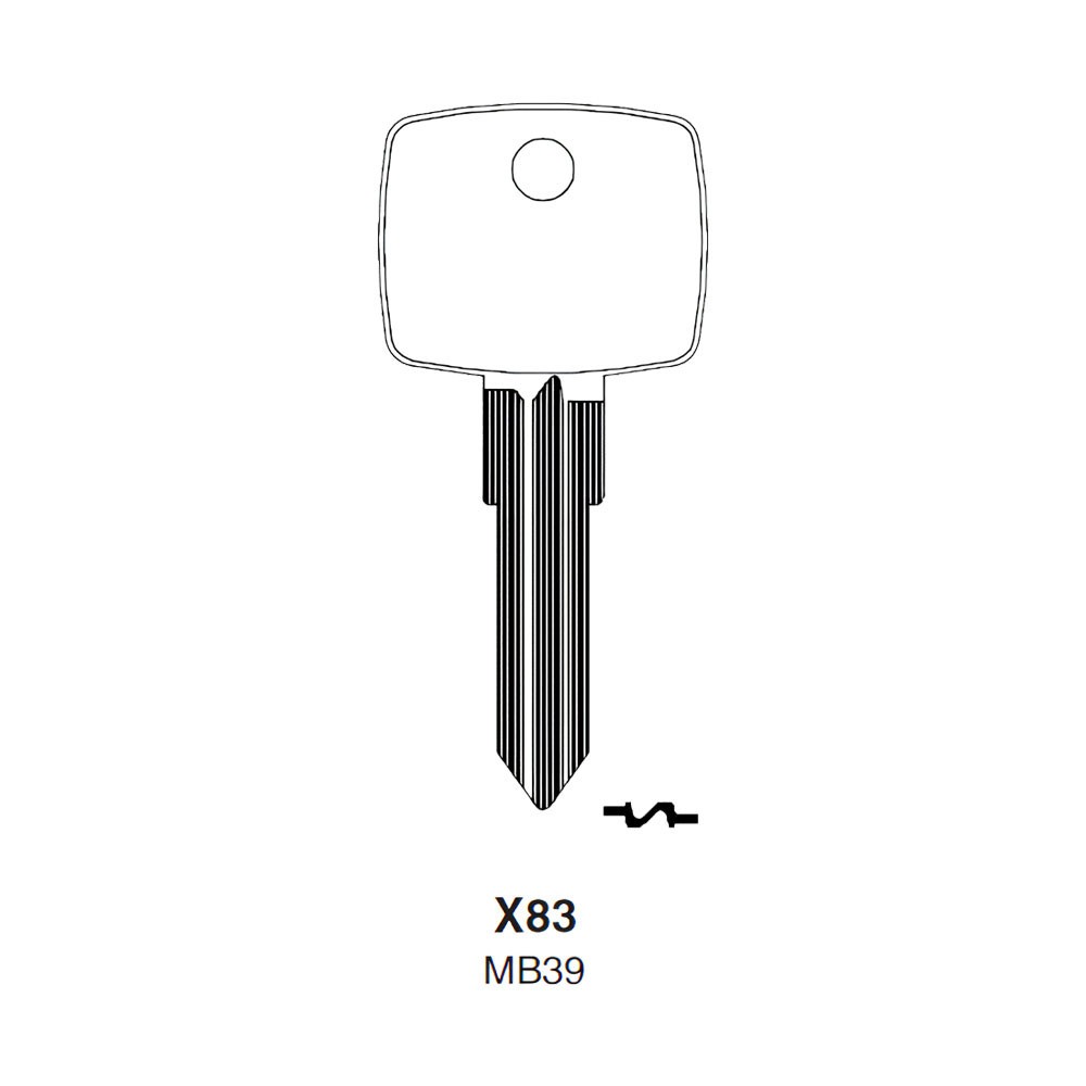 MB39 / X83 Key Blank Nickel