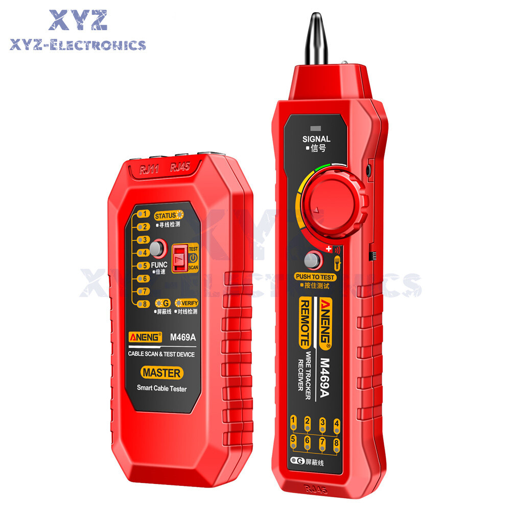 ANENG M469A Multifunctional Network Cable Tracker Networking Analyzer RJ45 RJ11
