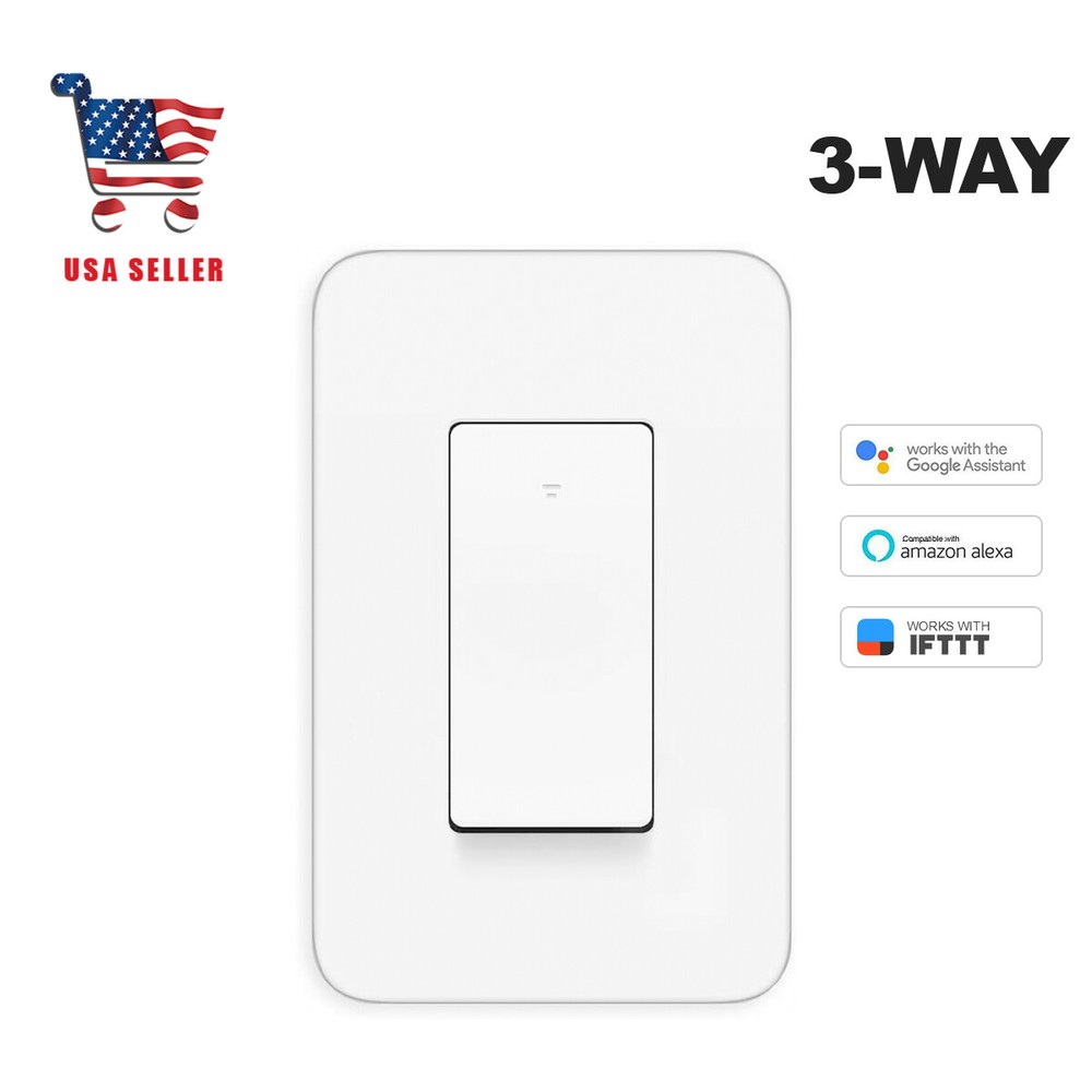 3 Way Smart Light Switch, work with Alexa IFTTT Remote Control, No Hub Required