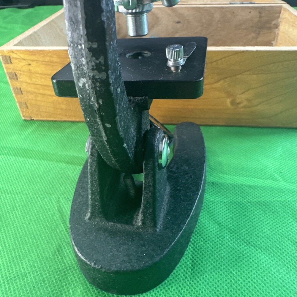 VINTAGE Toc Optics Student Microscope, In Wooden Box.