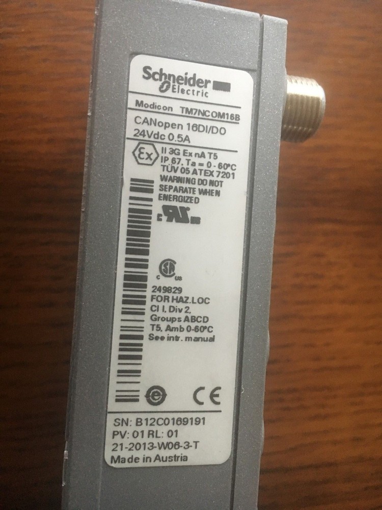 Schneider TM7NCOM16B CANopen interface block - IP67 - 16 DI/DO