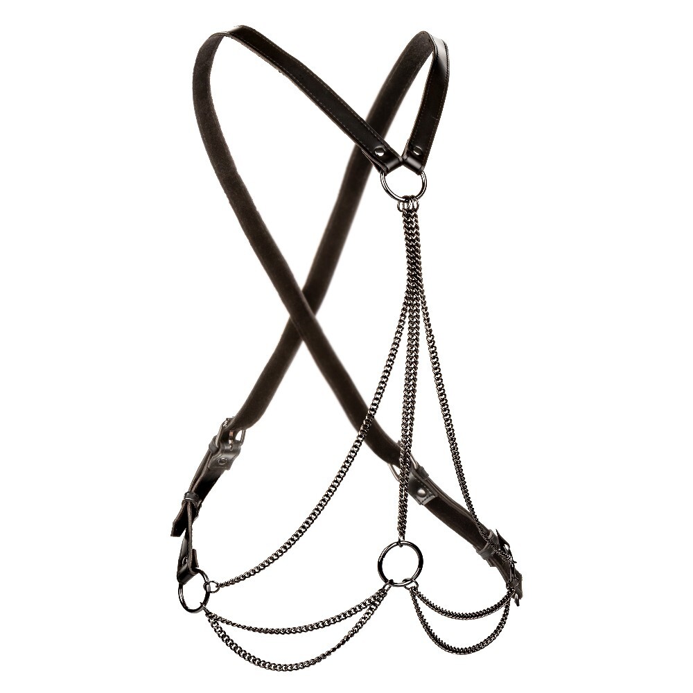 Euphoria Collection Multi-Chain Harness Black - Fetish BDSM Play