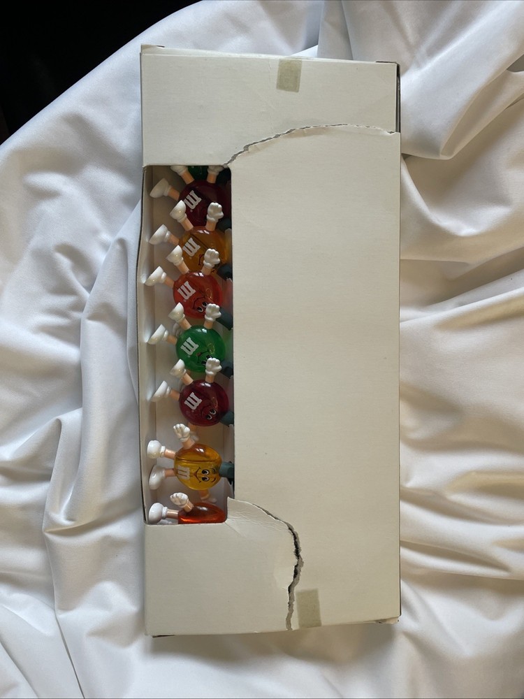 Two Vintage Collectible M&M Happy Light String Set-20 Light Set, NIB