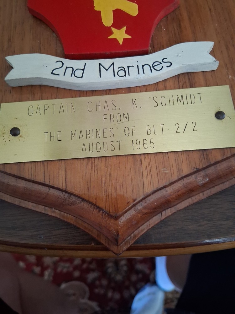 Second battalion second Marines wooden plaque